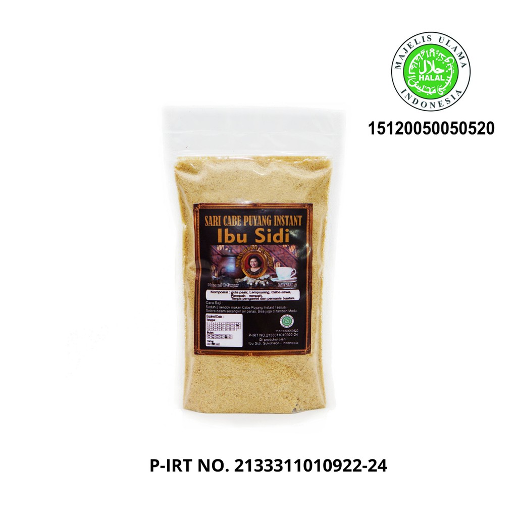 

SARI HERBAL CABE JAWA / CABE PUYANG INSTANT IBU SIDI MINUMAN HERBAL KEMASAN POUCH 125 GRAM