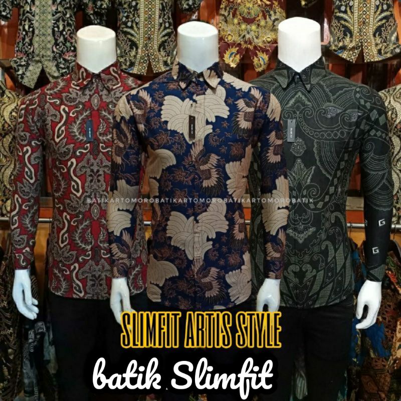 Batik Pria Lengan Panjang Slimfit Modern Batik Slimfit Pria