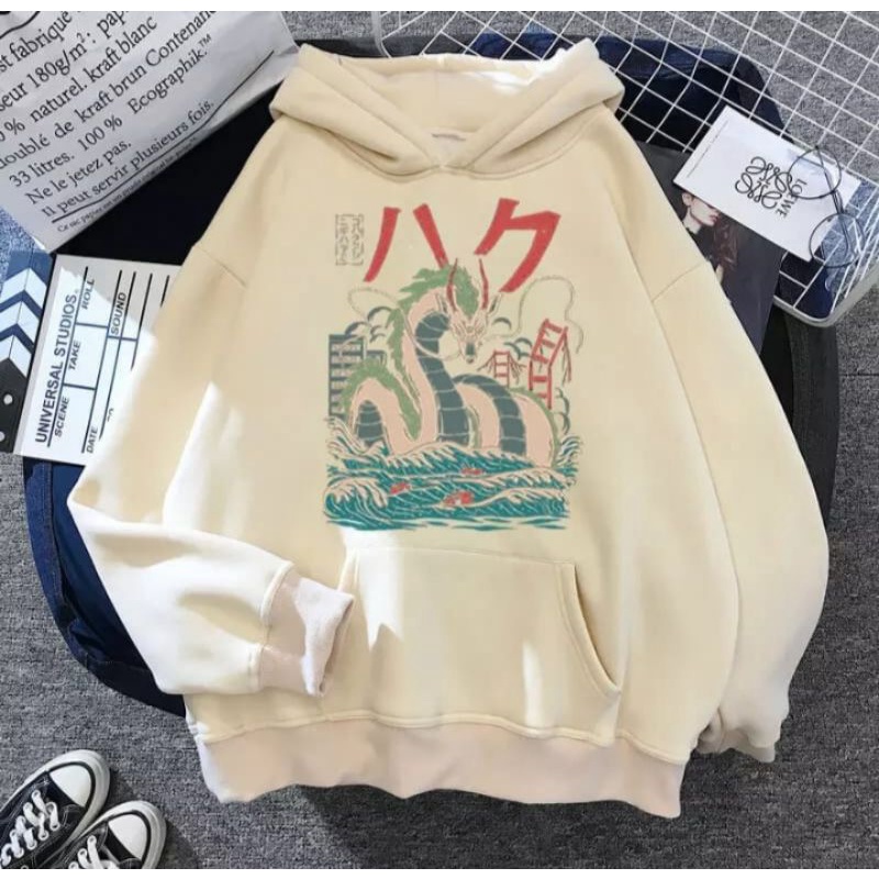 (COD) Sweater Wanita Hoodie Dragon Sweater