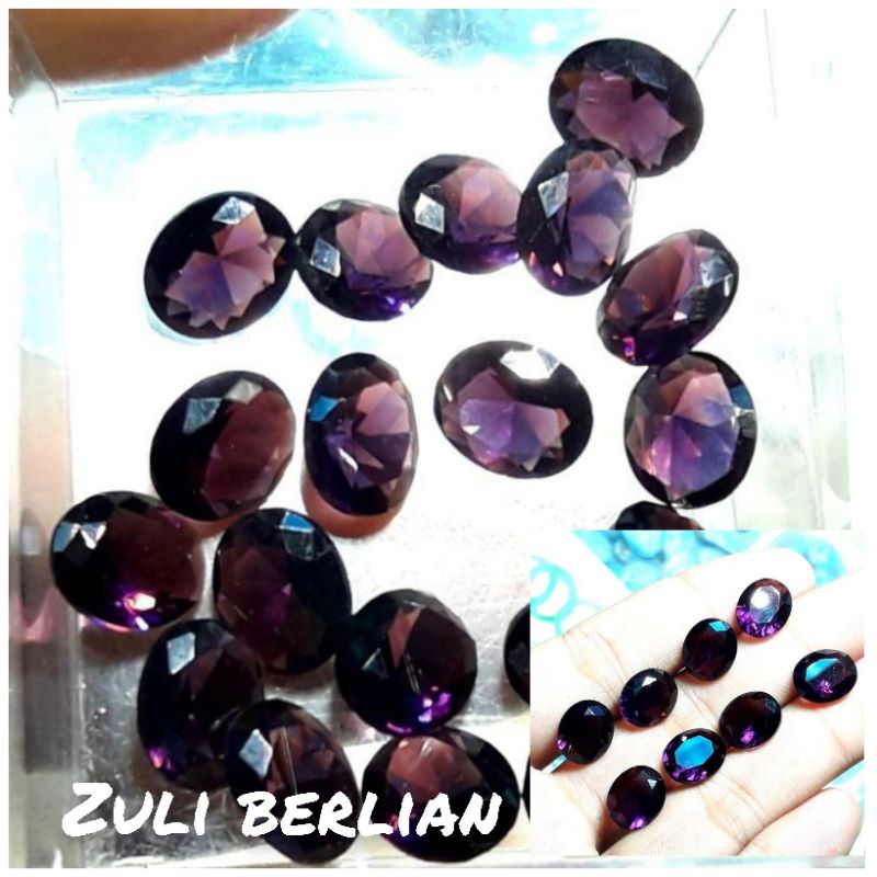 Batu permata kecubung ungu cutting