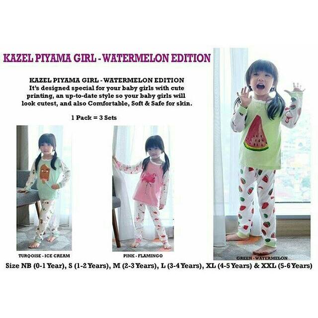 KAZEL PIYAMA GIRL WATERMELON EDITION
