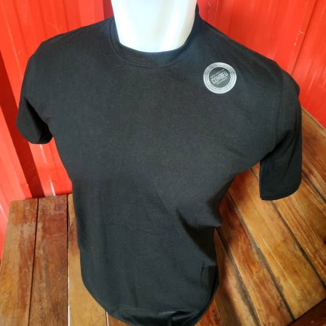  Kaos  polos  HITAM  Harga glosir bahan Cotton Combed 30s 