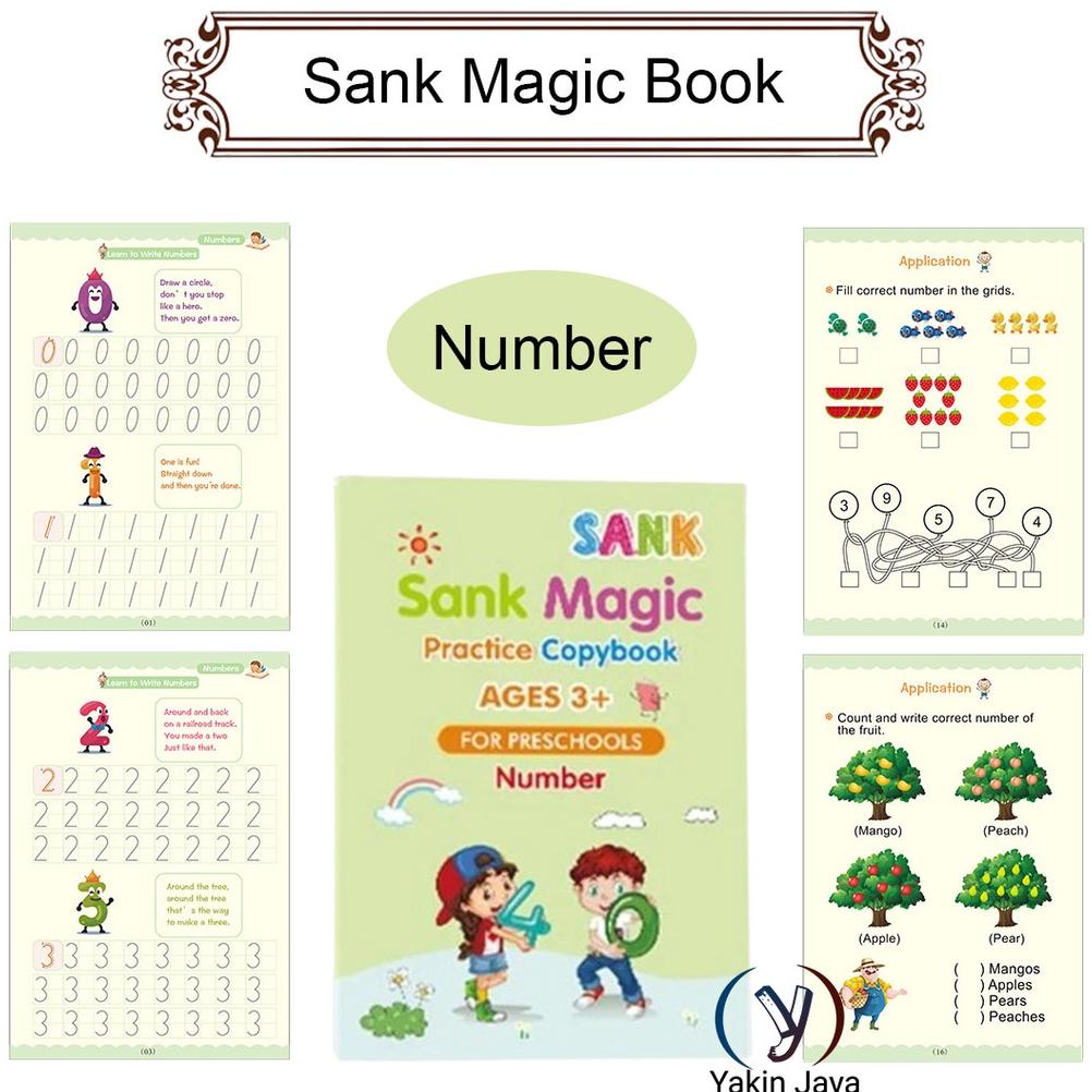 

[KODE 0O] Sank Magic 4 set Magic Practice Book / Buku Edukasi 3D Belajar Pintar Menulis TK