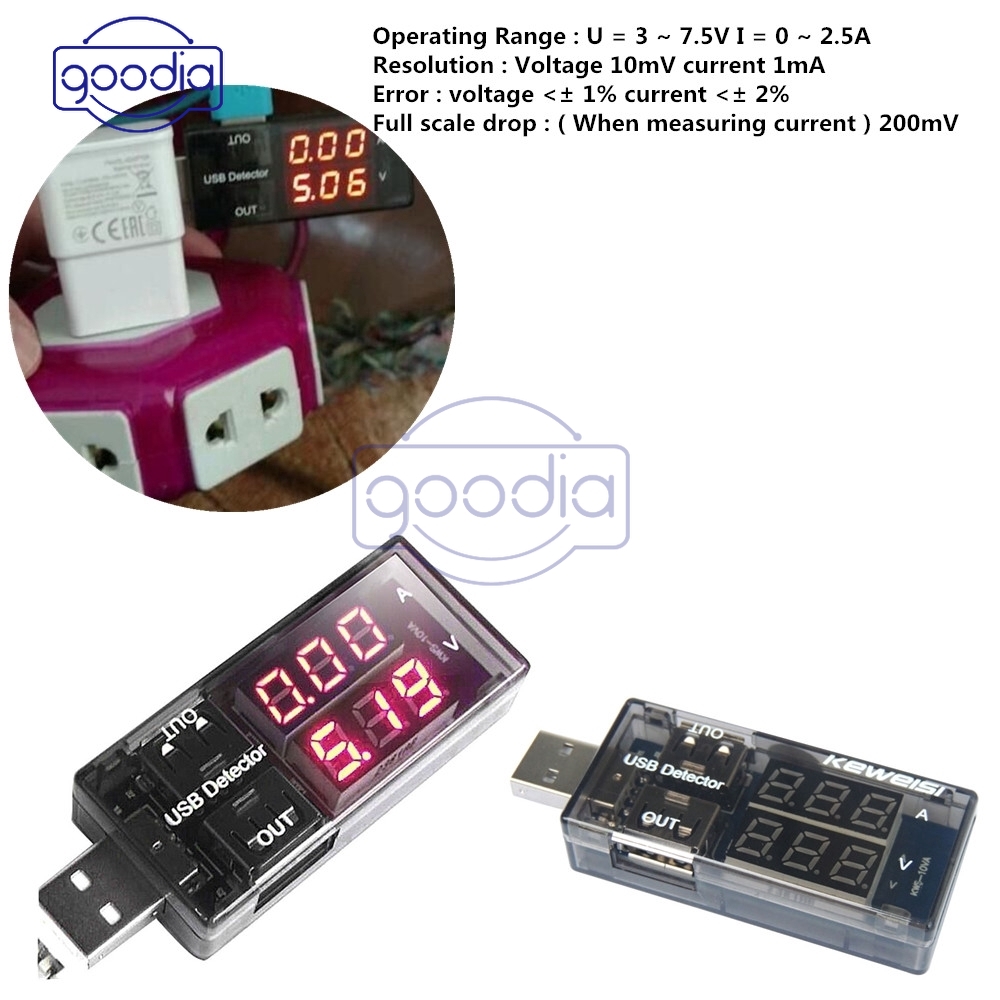 ✈【Fast/COD】✈USB Charger Doctor Current Voltage Detektor Battery Voltmeter Ammeter Tester