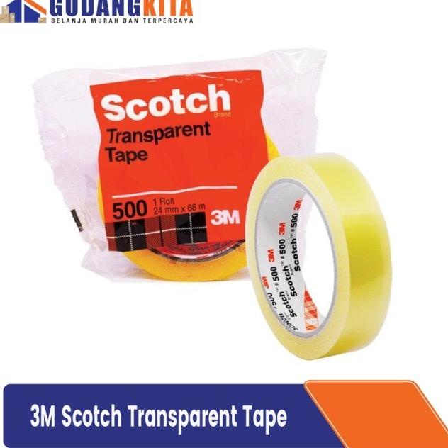 

Cuci Gudang!!!! Lakaban Selotip Bening 3M Scotch Transparent Tape 500 24mm x 6m Stok Terbatas*