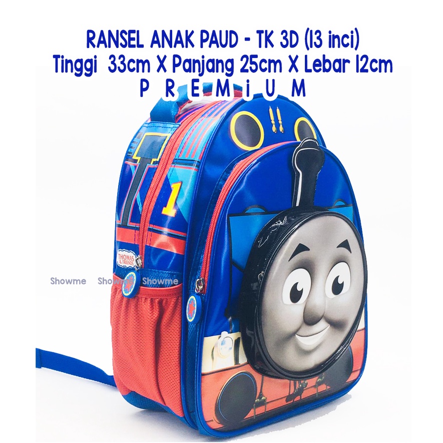 Showme Tas Ransel Anak Sekolah PAUD - TK - Playgroup 3D THOMAS AND FRIENDS LOCO