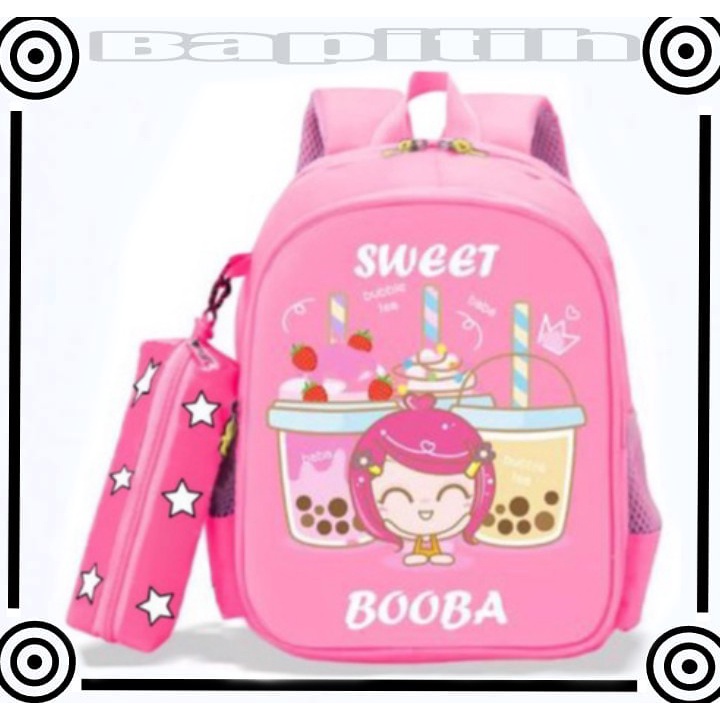 BPT Tas Ransel Anak Perempuan Karakter BOBA - RANSEL BOBA - RANSEL BOBBA - TAS BOBA ANAK CEWE - School Bag Tas Sekolah Anak -