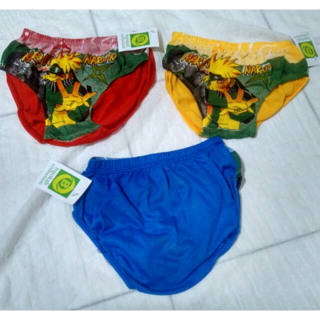 Celana dalam anak cowok size L Naruto / Spiderman
