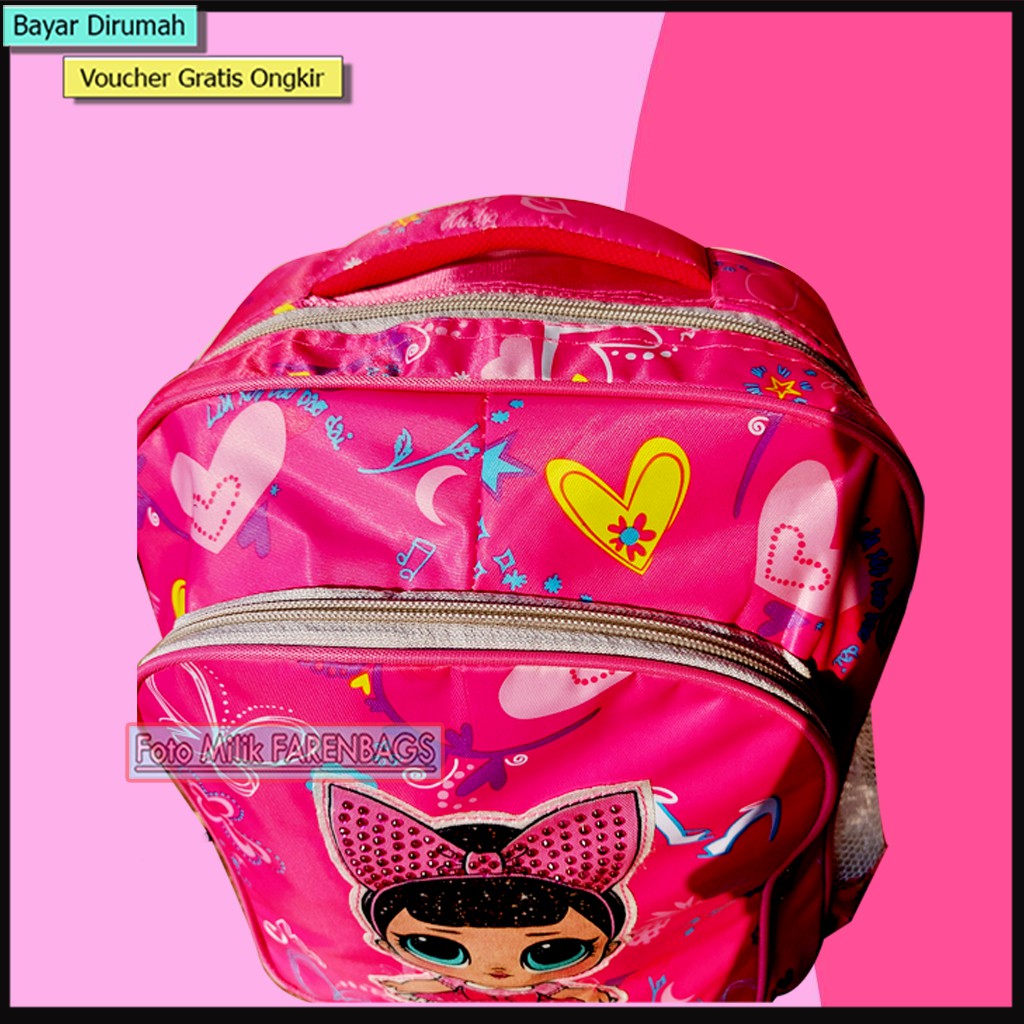 Tas Sekolah Anak Play Group hingga TK Lampu LED Tas Lampu Anak TK Tas Anak Perempuan ( LED )