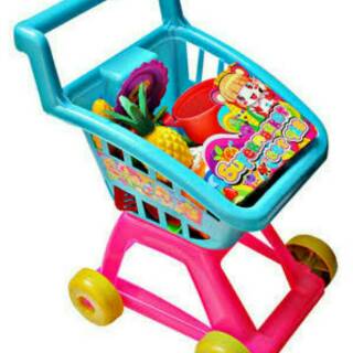 Mainan troli Keranjang Belanjaan  dorongan  bayi  Mainan troli Keranjang Belanjaan  dorongan  bayi