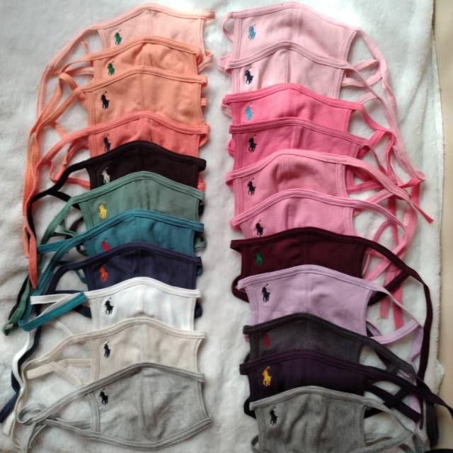 Masker kain eksklusif by POLO ready LIMITED CALORS, bahan katun, lacoste dan jersey  2ply
