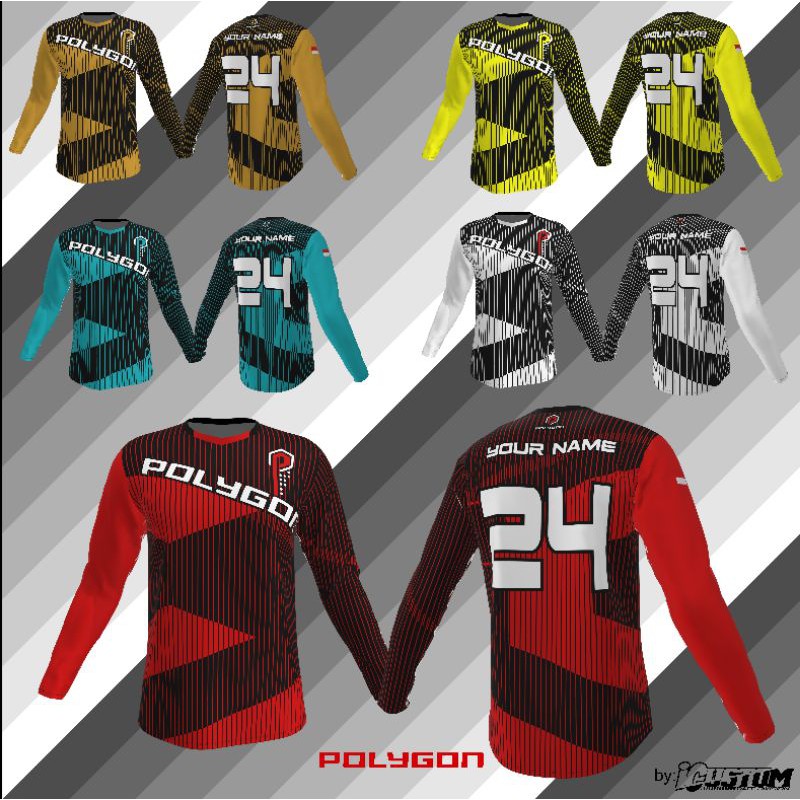 TERBARU Promo Jersey polygon sepeda MTB &FREE STIKER