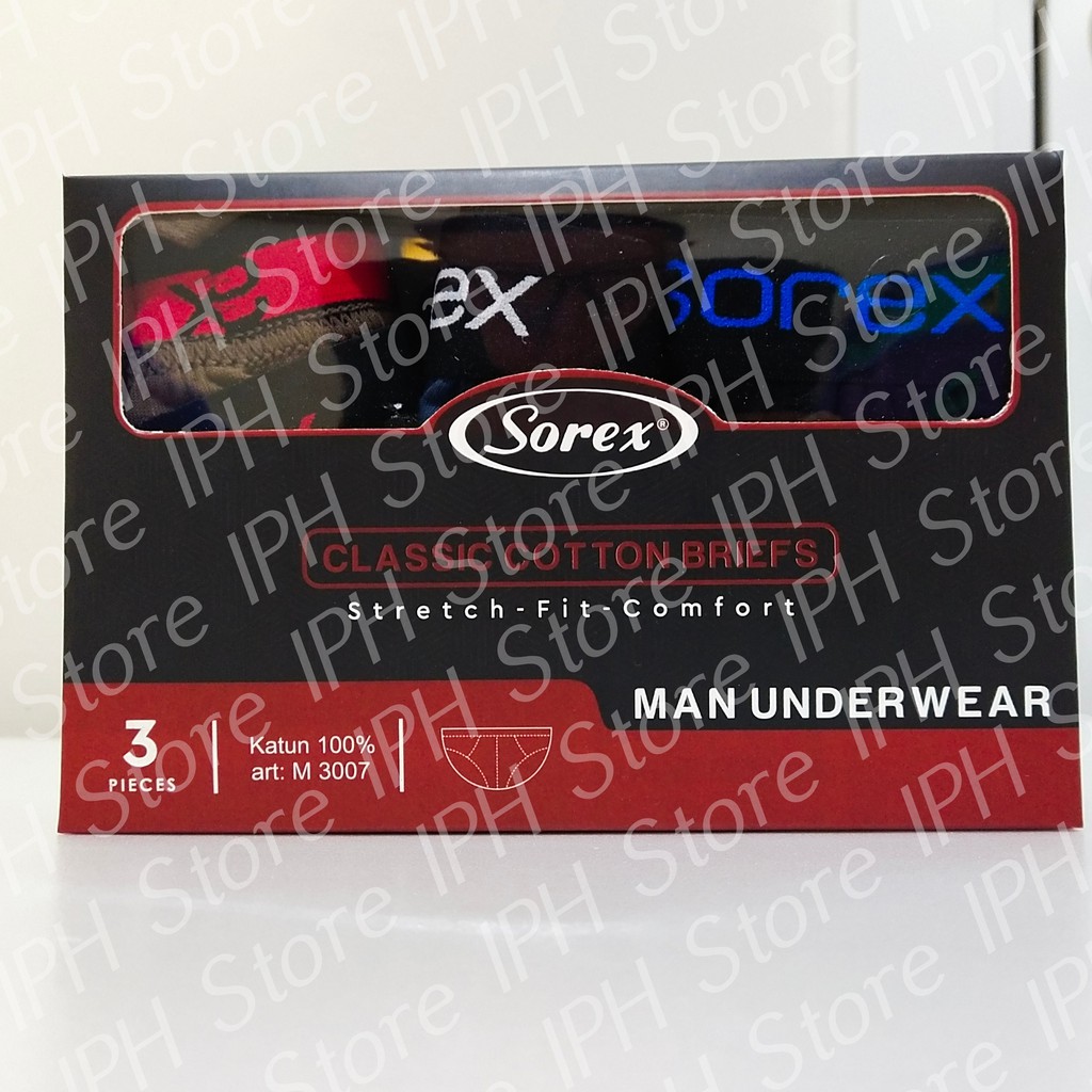 Celana Dalam / Underwear Pria Sorex M 3007 (1 Box isi 3pcs)