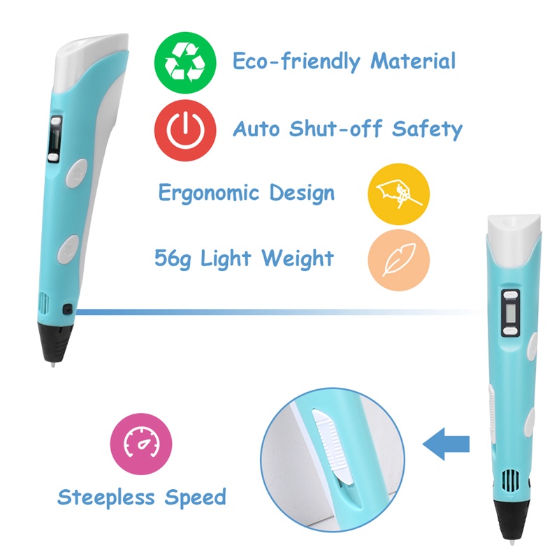 3D Pen Printing | 3D Printer Arts Pen | 3D Pencil Making Doodle Arts &amp; Crafts USB Cable 3D Printing Pen original Murah Intelligent