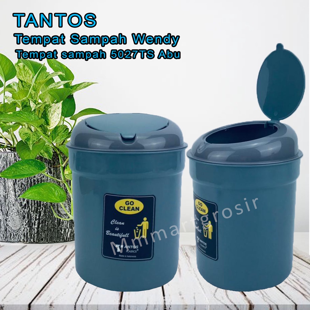 Tempat Sampah Wendy *Tantos * Tempat sampah * 5027TS Abu