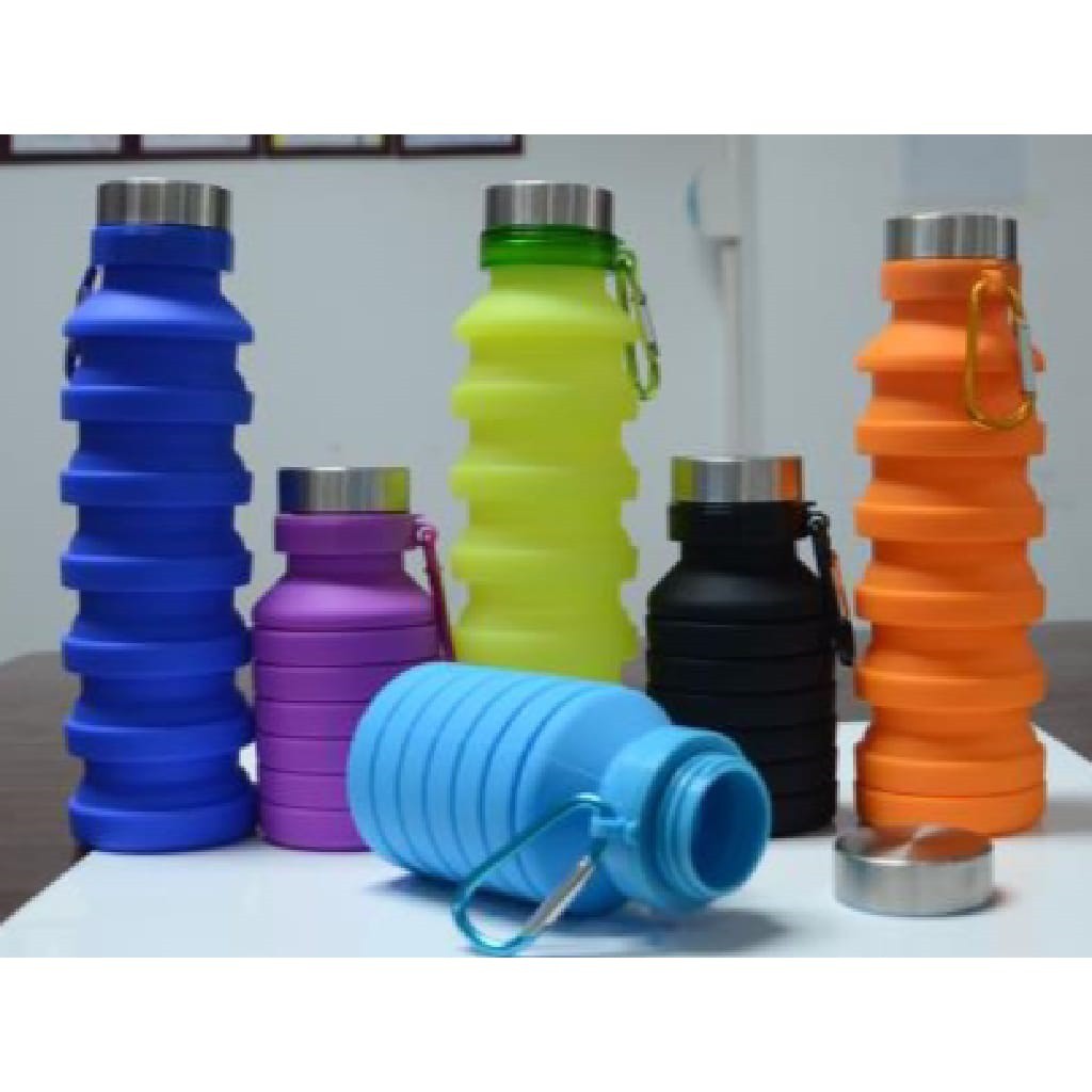 Botol Minum Lipat Spiral Tumbler Silikon Food Grade / Botol minuk foldable / Botol minum travel