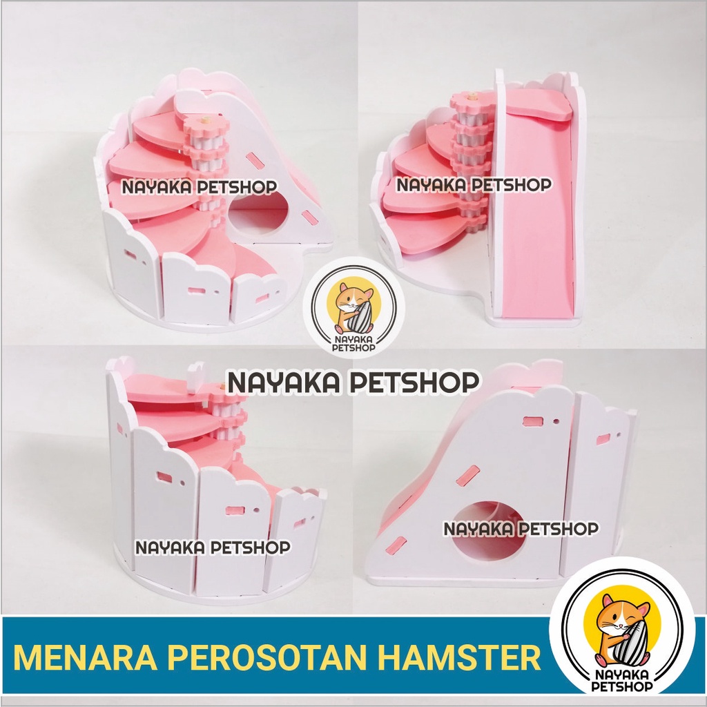 Mainan Hamster Menara Panjat Tangga Perosotan Rumah Hewan