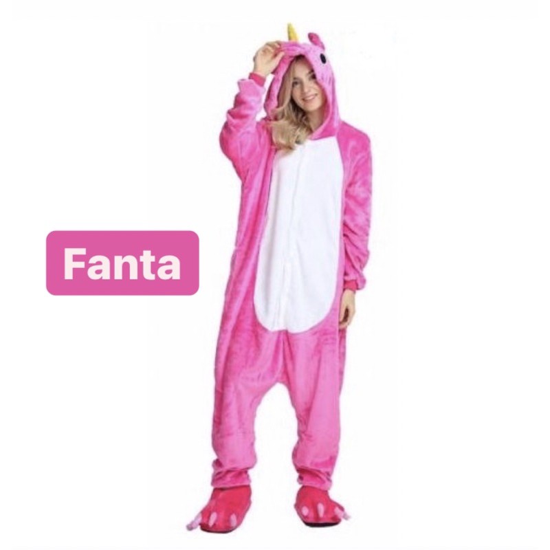 BAJU KOSTUM ONESIE KIGURUMI PIYAMA UNICORN DEWASA-FANTA