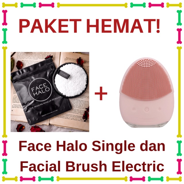 Paket Hemat Face Halo isi 1 dan Pembersih Wajah Elektrik