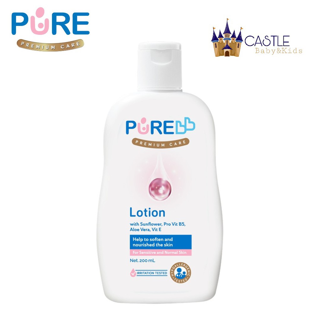 Castle - PureBB Moisturizer Lotion 200ml - Baby Lotion Perawatan Kulit