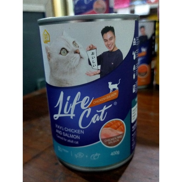 Life Cat Kaleng Adult Chicken And Salmon 400 gram - Makanan Basah Kucing