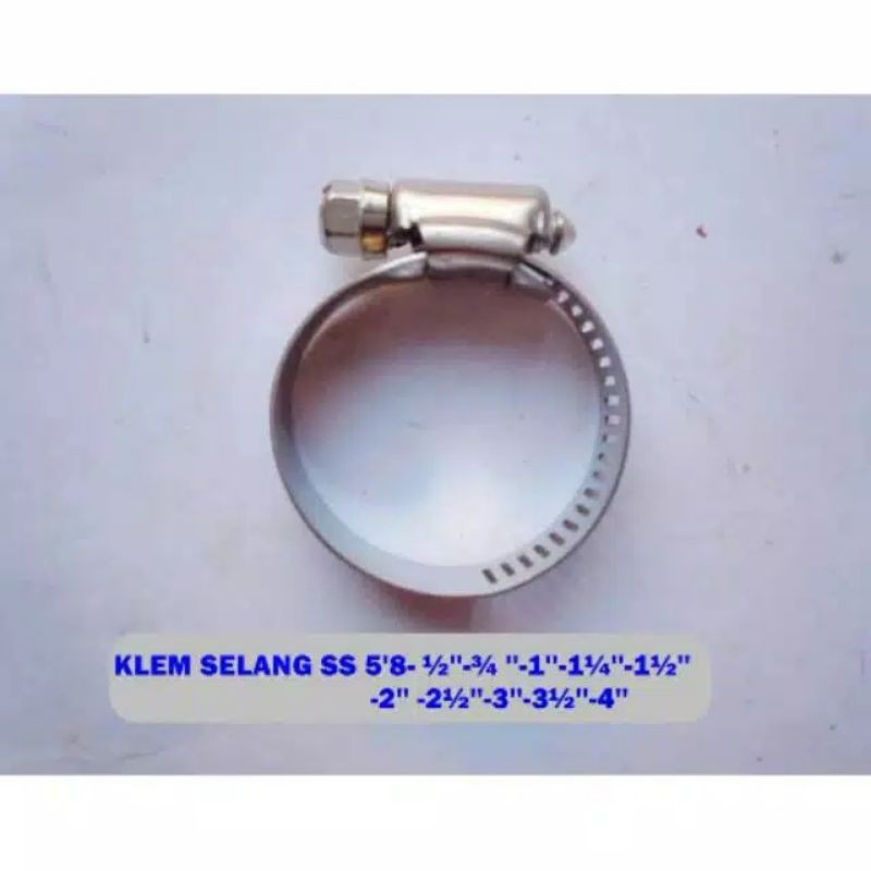 KLEM SELANG BESI BULAT 1/2&quot;~5/8&quot;~3/4&quot;~7/8&quot;~1&quot;