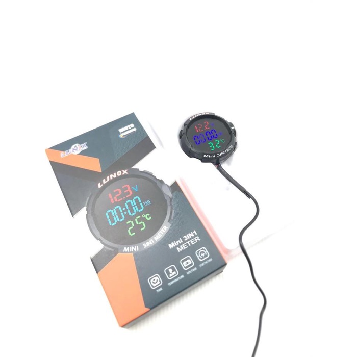 VOLTMETER DIGITAL MINI 3IN1 BULAT LUNOX
