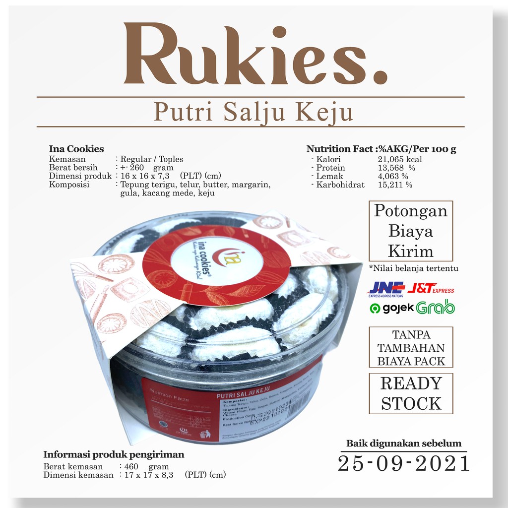 

Ina Cookies - Regular - Putri Salju Keju