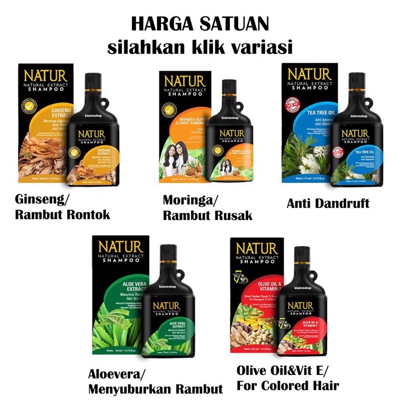 NATUR HAlR TREATMENT l Hair Mask | Hair Vitamin | 2 in 1 Shampoo &amp; Hair Tonic 140ml