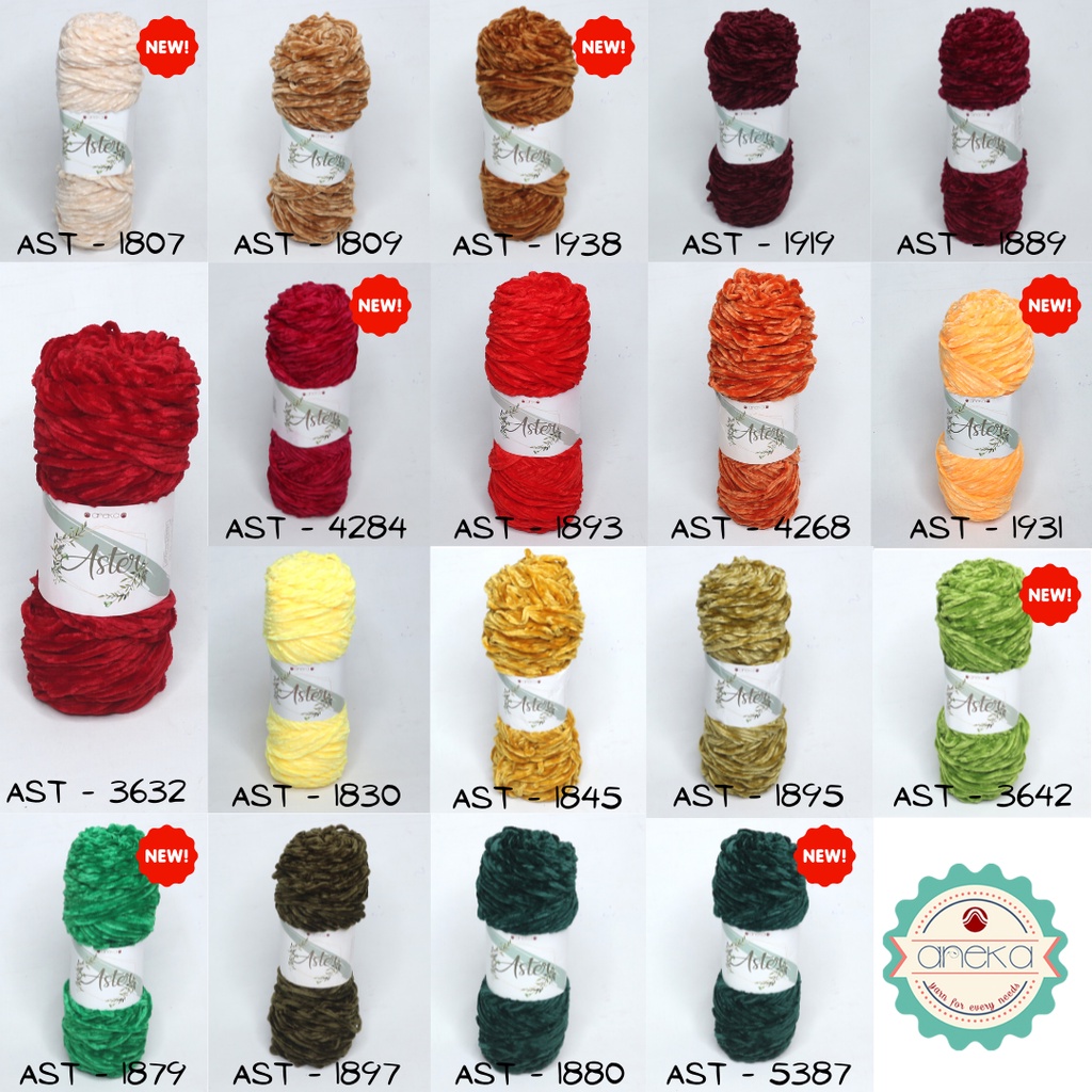 KATALOG - Benang Rajut Bludru Aster / Velvet Knitting Yarn PART 1