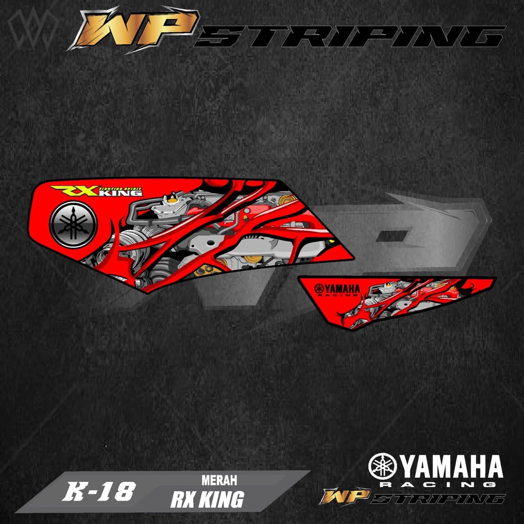 STRIPING RX KING - STIKER VARIASI LIST SKOTLET MOTOR YAMAHA RX KING - K-18