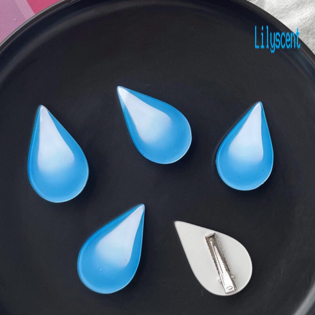 Jepit Rambut Bentuk Water Drop Bahan Akrilik Untuk Anak Perempuan