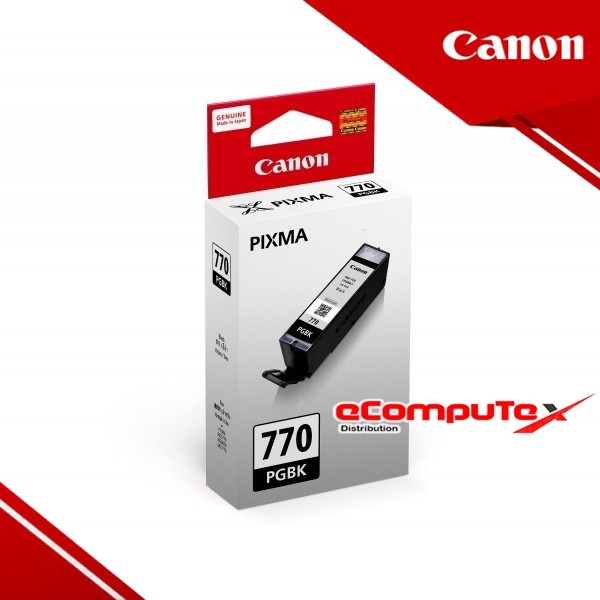 CARTRIDGE CANON PGI-770 BLACK / TINTA CATRIDGE CANON PGI770 HITAM ORIGINAL - RESMI