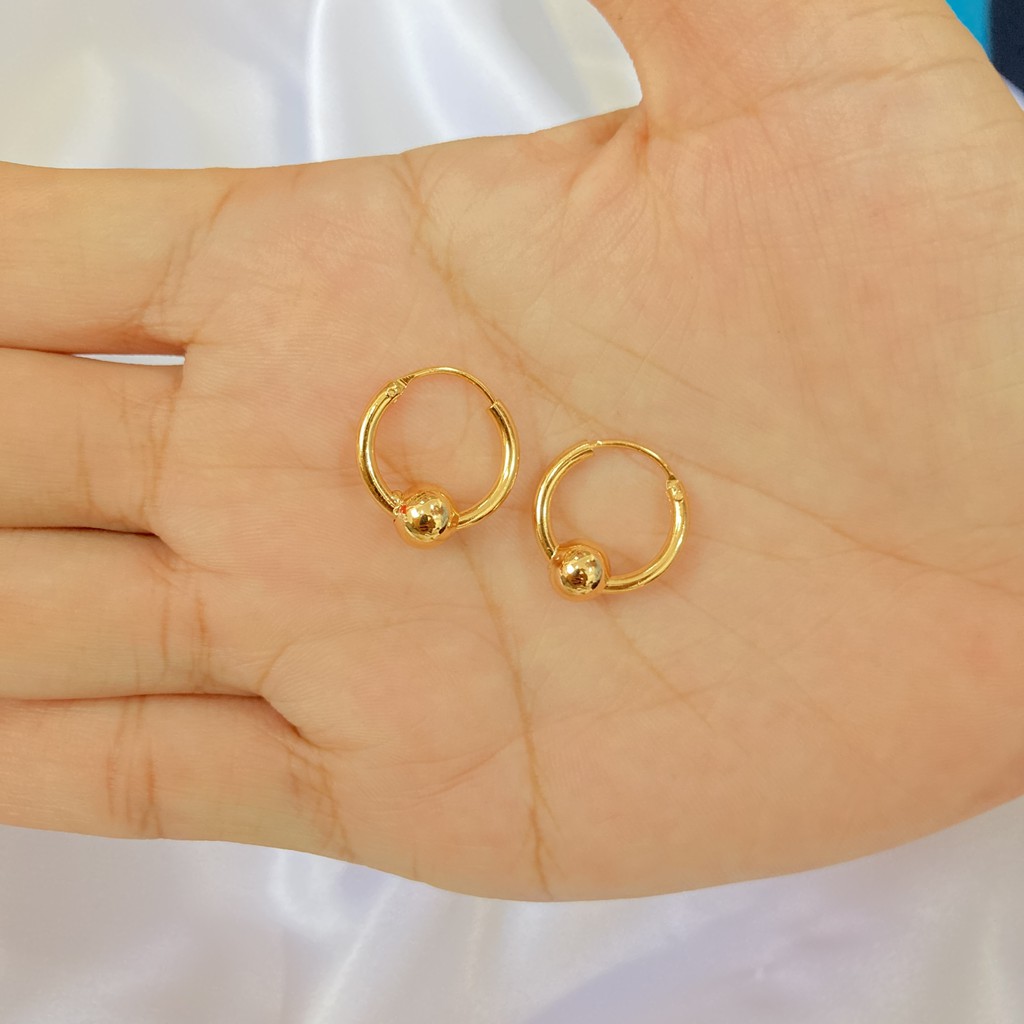 Anting Anak Gipsy Polos Lapis Emas Aksesoris Perhiasan