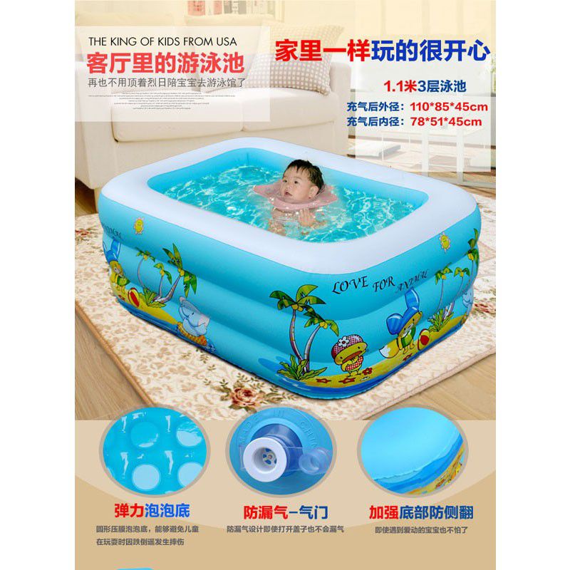 [rumahbayipdg] KOLAM RENANG ANAK AQUATIK 3 RING FREE POMPA BAHAN TEBAL