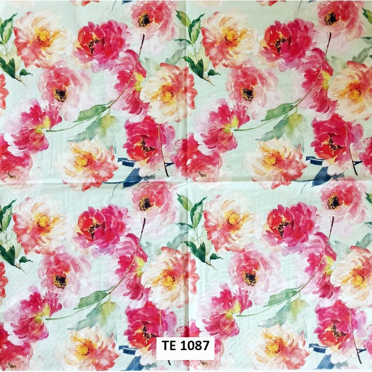 Tisu  Napkin Kerajinan  Decoupage Eropah 33X33 CM TE 1087 TTS