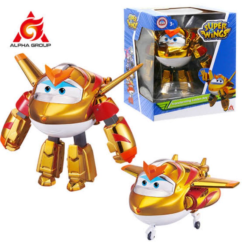 Super Wings Superwings Deluxe Transforming Supercharged Golden Boy