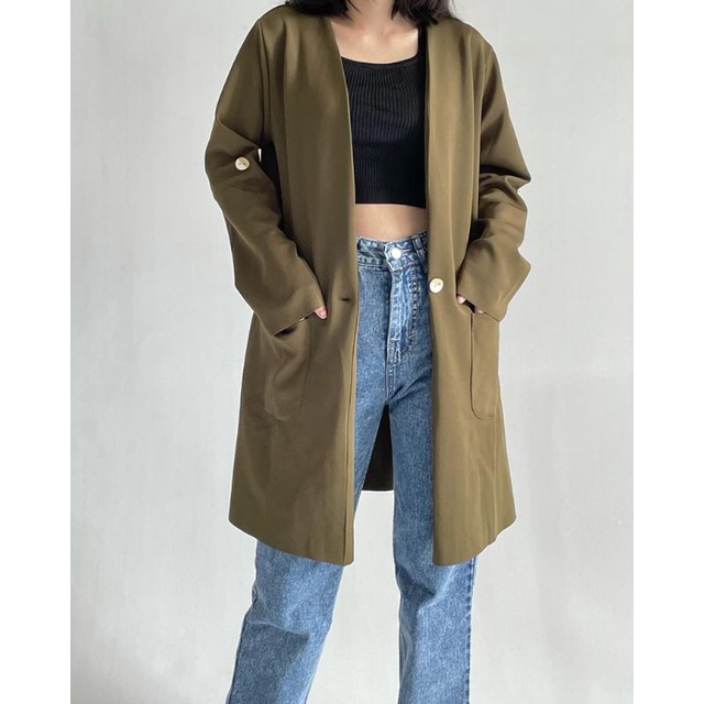 Eoni Outer  Outer Kekinian   Blazer  Outer Korea  Outer Wanita  Outerwear  Outer Blazer Korea