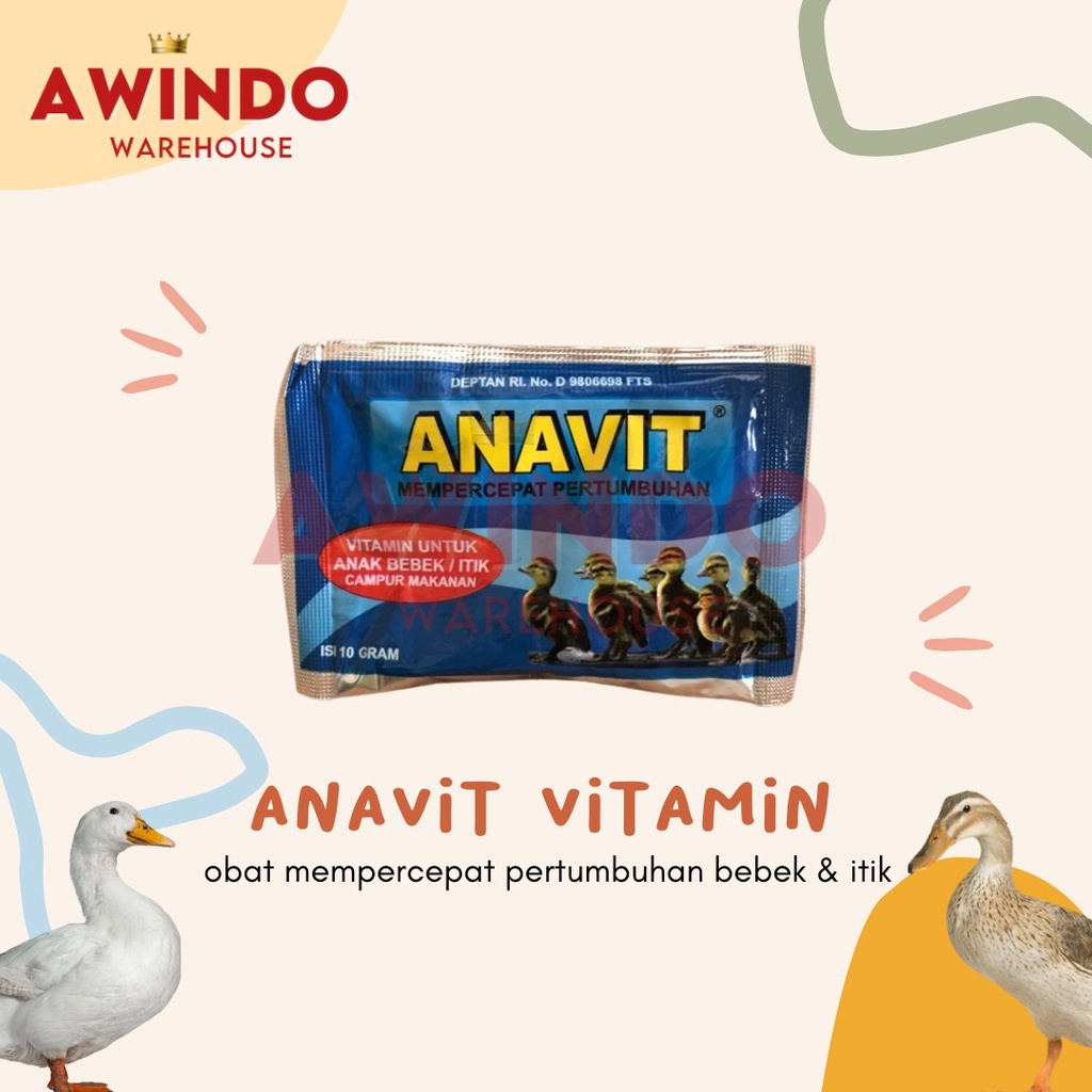 ANAVIT - Obat Vitamin Mempercepat Pertumbuhan Anak Bebek Itik Angsa