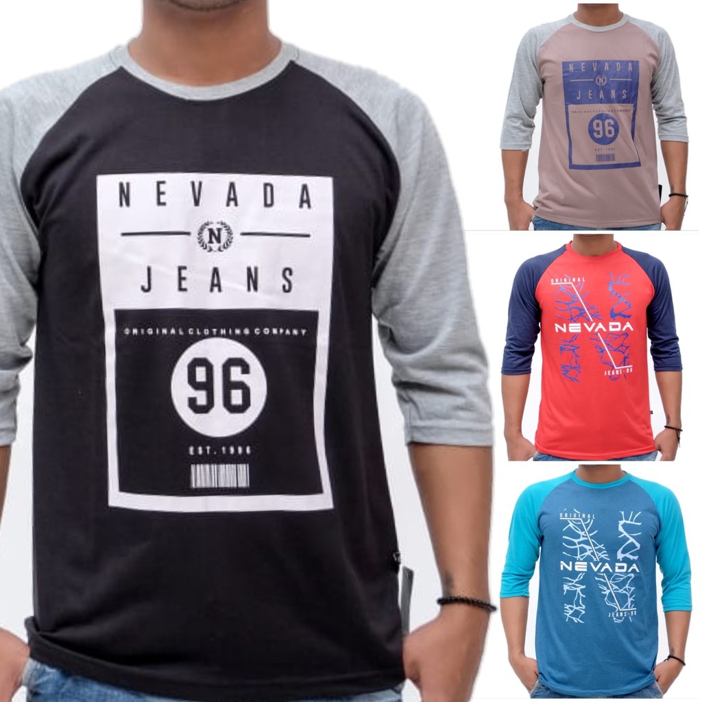  Kaos  Nevada Lengan Panjang Pria  Desain Kaos  Menarik