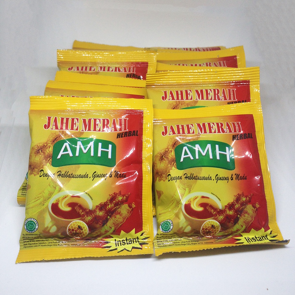 

AMH Jahe Merah Herbal Plus Ginseng Habbatussauda 1 Renceng