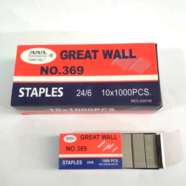 

Isi Staples BESAR merk Great Wall no.369 24/6 Stapler Refill