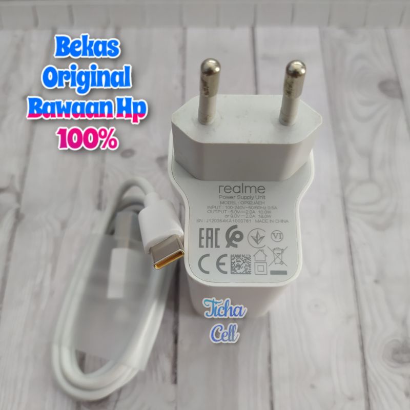 CHARGER REALME 18W TYPE C USB C17 7i 8i FAST CHARGING ORIGINAL BEKAS BAWAAN HP