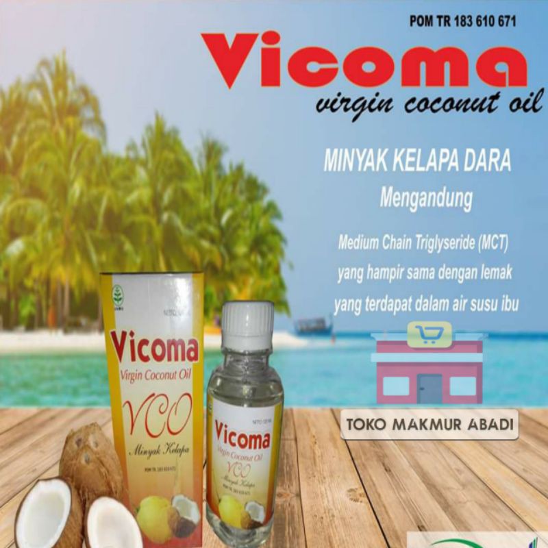 Vicoma Minyak Kelapa Asli 120ml - VCO Virgin Coconut Oli Vicoma