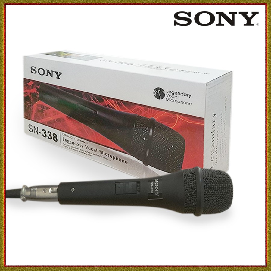 Microphone Karaoke Sony SN-338 Mikrofon Mic Kabel Suara Mantap