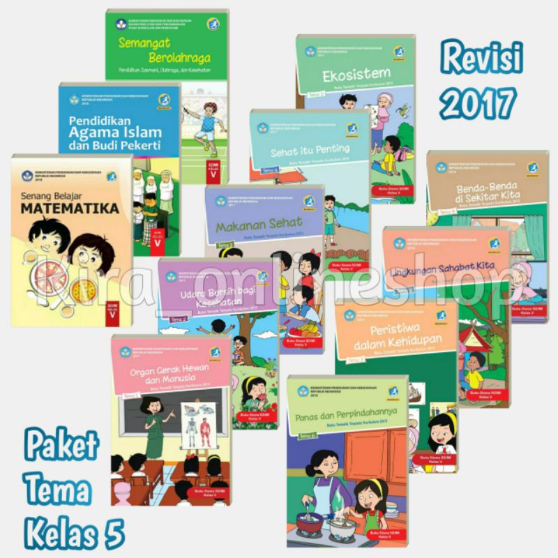 Jual Paket Buku Tema Siswa SD/MI Kelas 5 Kurikulum 2013 Revisi 2017 ...