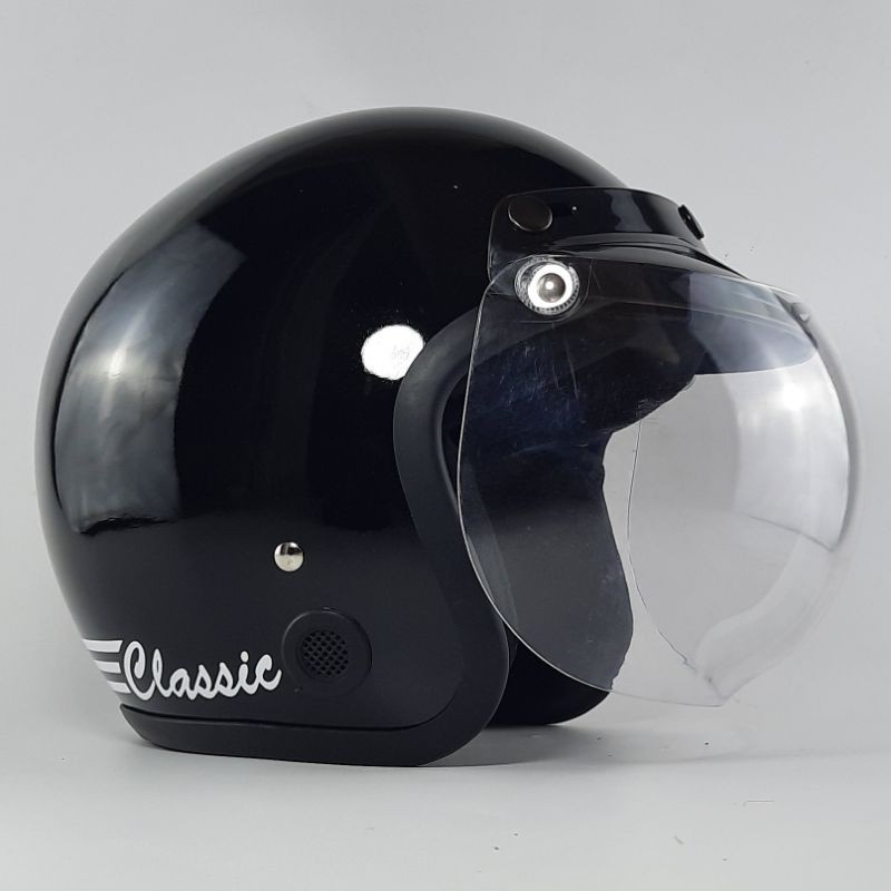 Helm Bogo Clasicc Warna Hitam Glossy