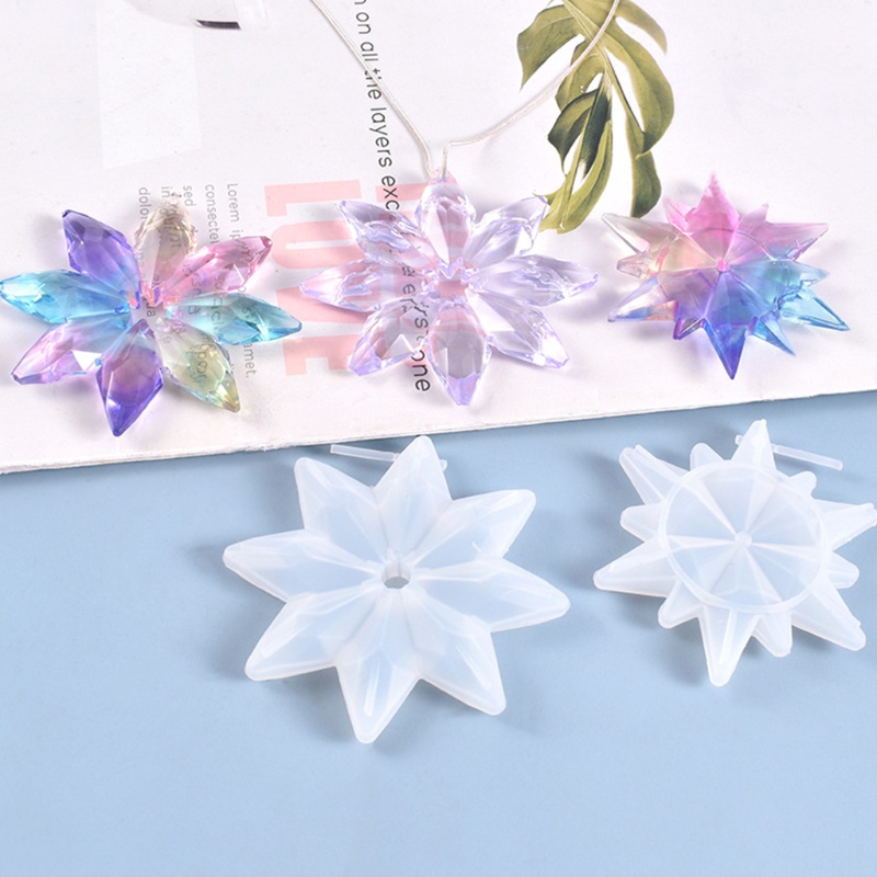 SIY  Crystal Epoxy Resin Mold Christmas Ornaments Snowflake Pendant Casting Silicone Mould DIY Crafts Jewelry Making Tools