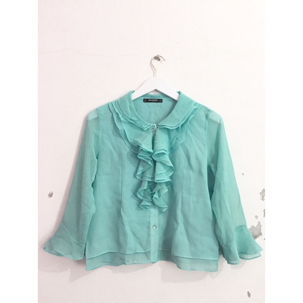 MANGO ATASAN BLOUSE RAMPLE PASTEL KOREA ORIGINAL