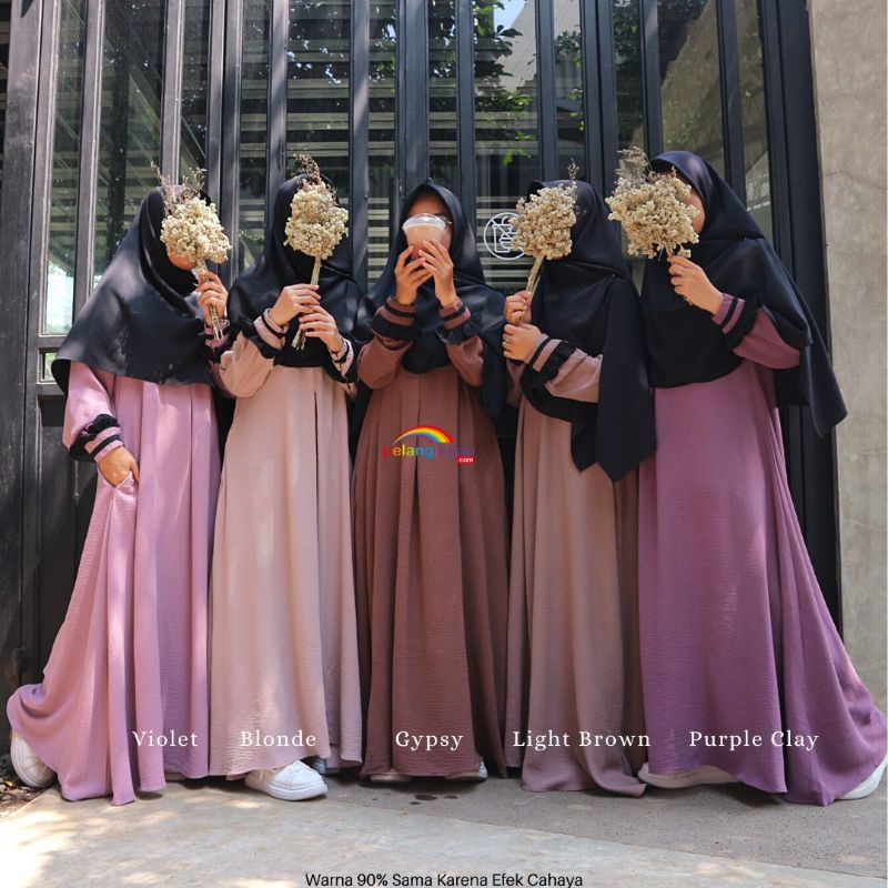 Gamis Pelangi Hijab Original Muslimah Syar'i Remaja Dewasa
